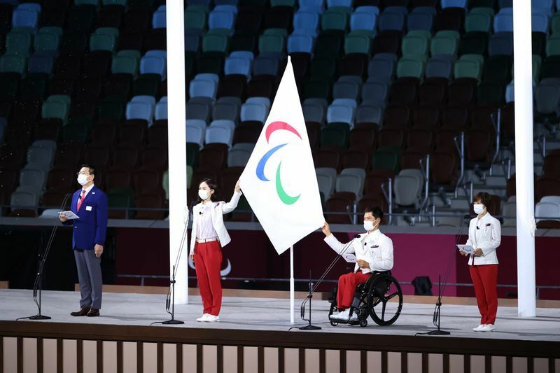 東京パラリンピックで日本選手団の主将を務めた国枝は、開会式で選手宣誓を行った