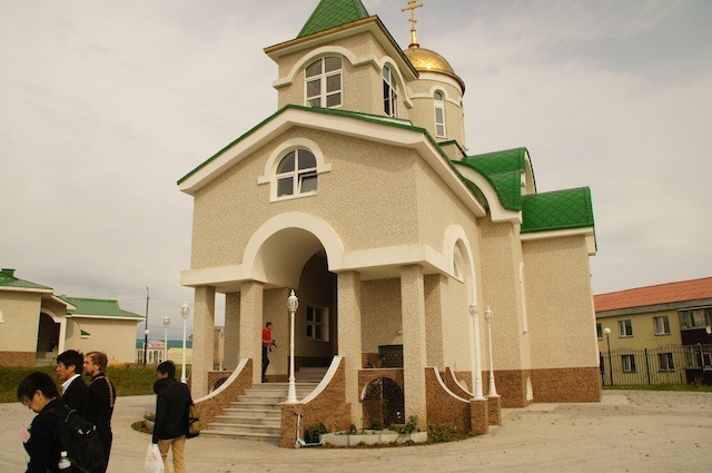 国後島のハイテク教会