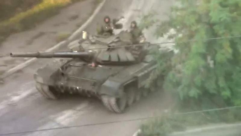 スヴェルドロフスクで撮影されたT-72B。やはりロシア軍と見られる