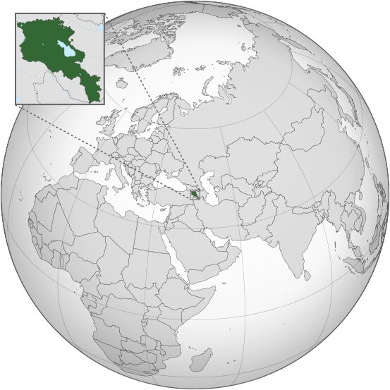アルメニアの位置（Wikipedia）