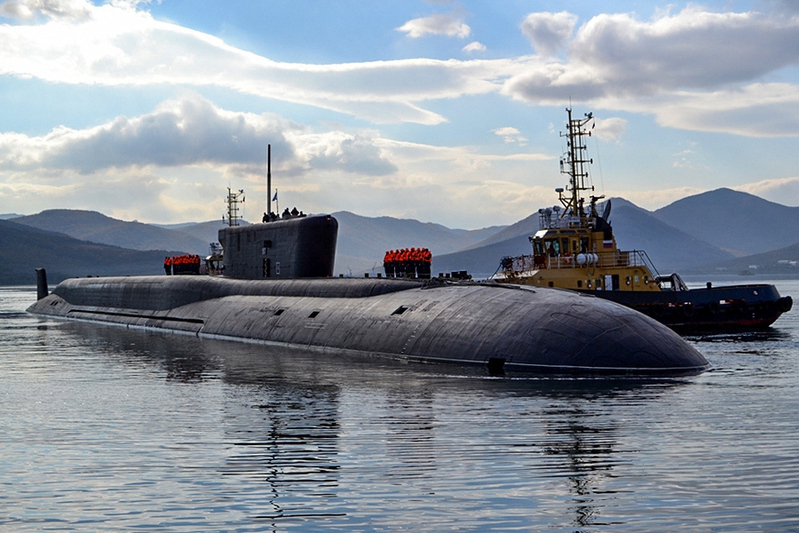 カムチャッカ半島に配備された新鋭原潜ウラジミール・モノマーフ（露国防省）
