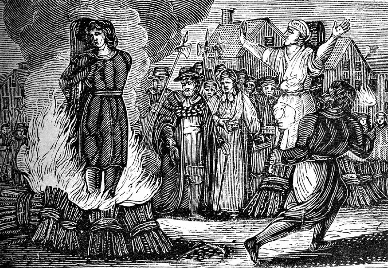 魔女裁判　出典：Witch Burning（Wikimedia Commons）