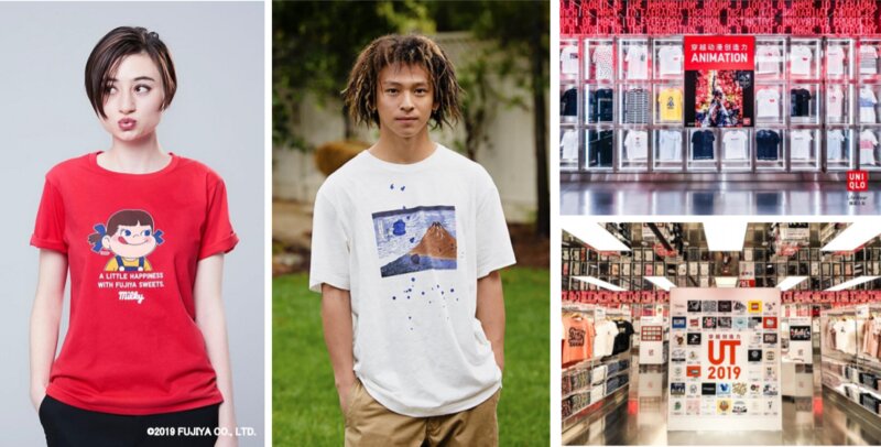 Tシャツをキャンバスにしてアニメやアート、企業コラボなどのデザインコンテンツを載せて展開する「UT」が中国の若者層にもうけている。写真はファーストリテイリングの資料より