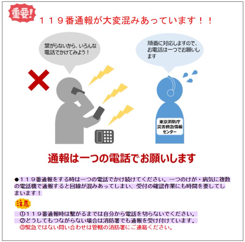 図４．東京消防庁の啓発（参考資料４より引用）
