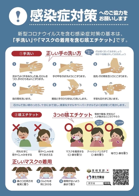 感染症対策のポスター(首相官邸HPより)
