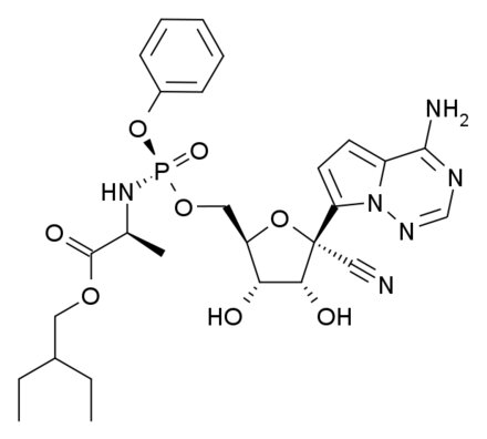 Remdesivirの化学構造式（Wikipediaより）