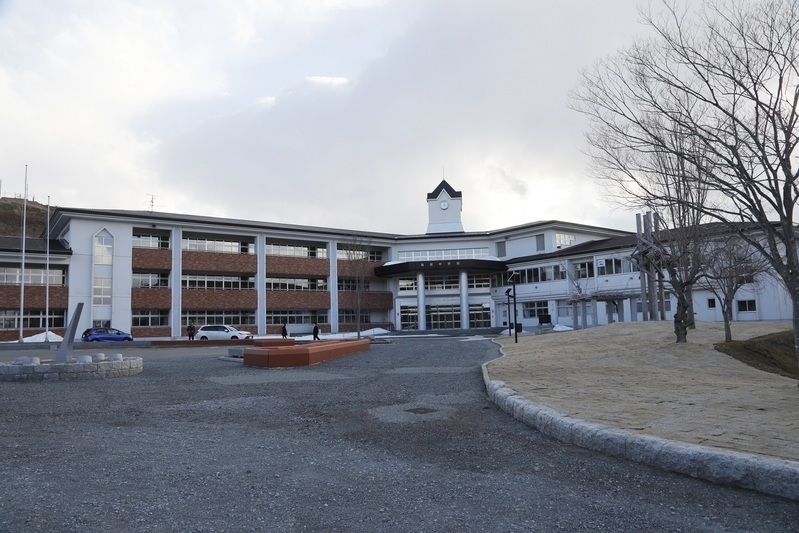 学校整備の中心となる飯舘中学校。ここに、こども園、小学校、中学校が集まる。