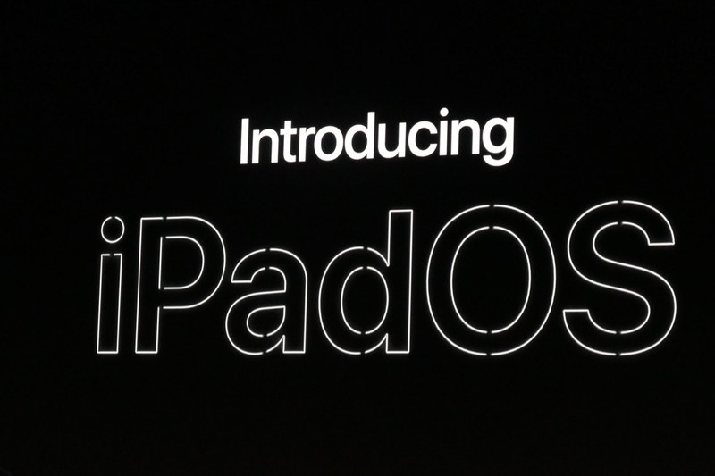 アップルはiPadOSをWWDCで発表（筆者撮影）