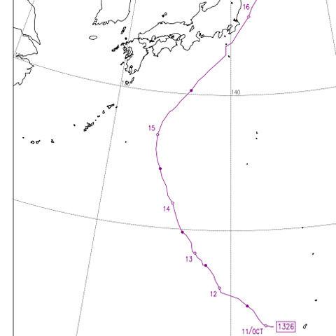台風26号の経路（気象庁HP）
