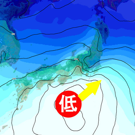 8日、本州付近が寒気の影響で低温となっている中、南岸を低気圧が進み雪を降らせた。