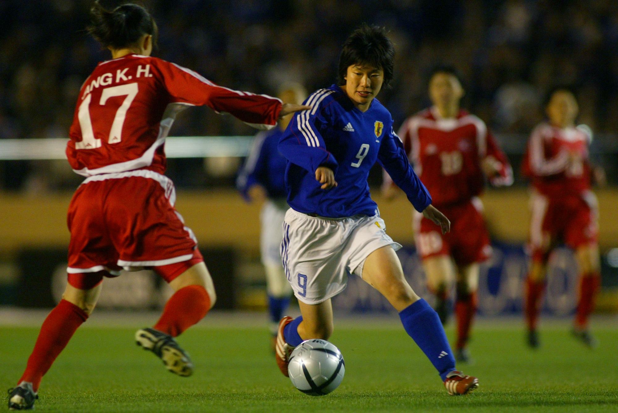 2004年のアテネ五輪予選で北朝鮮と戦った荒川恵理子