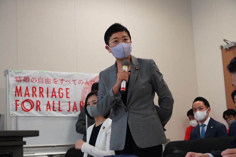 立憲民主党・辻元清美議員（Marriage For All Japan提供）