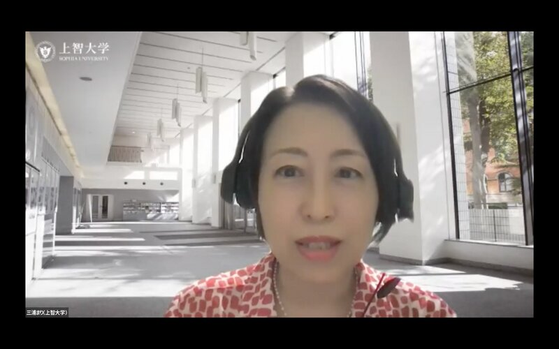 上智大学教授の三浦まりさん(筆者撮影)