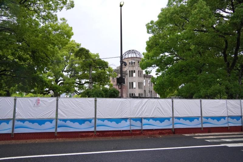 平和記念公園などは立ち入りが制限されていた(筆者撮影)