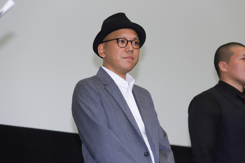 9月28日に新宿バルト9で行われた『宮本から君へ』公開記念舞台あいさつに立つ真利子哲也監督(筆者撮影)