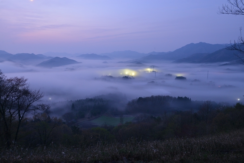 厚い霧に包まれる夜久野高原(吉田さん撮影)