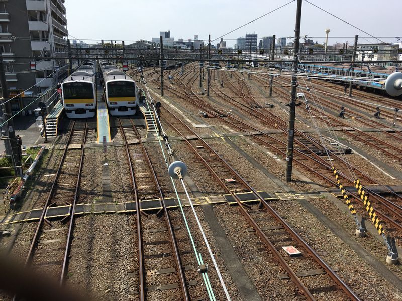 跨線橋からの眺め(2021年3月)