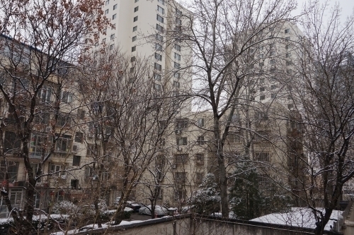 北京は朝から雪に包まれた（2020年2月2日撮影）
