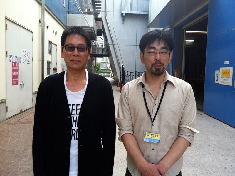 大杉漣(左)と坪川監督(右)