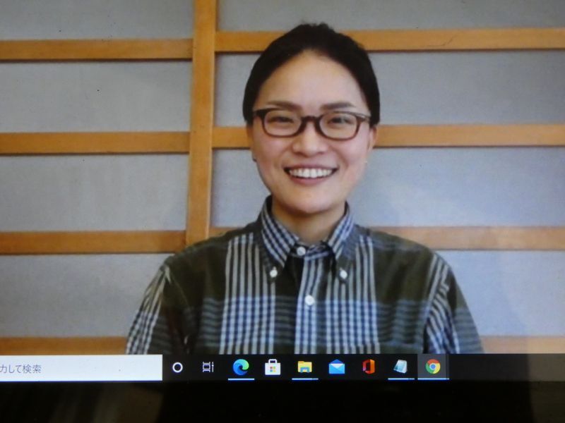 リモートでの取材に応じてくれた井上瑶子さん 筆者撮影