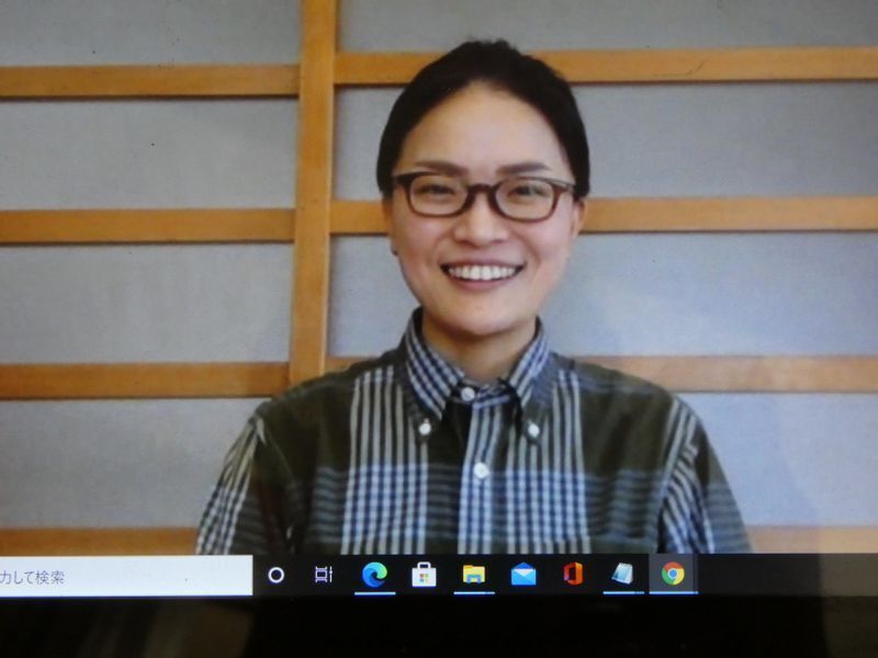 リモートでの取材に応じてくれた井上瑶子さん 筆者撮影