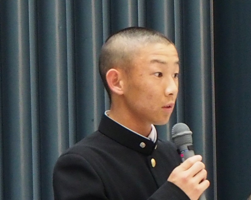 長田の三宅主将は、抽選前日の主将トークでも、防災教育を進めていると発言した