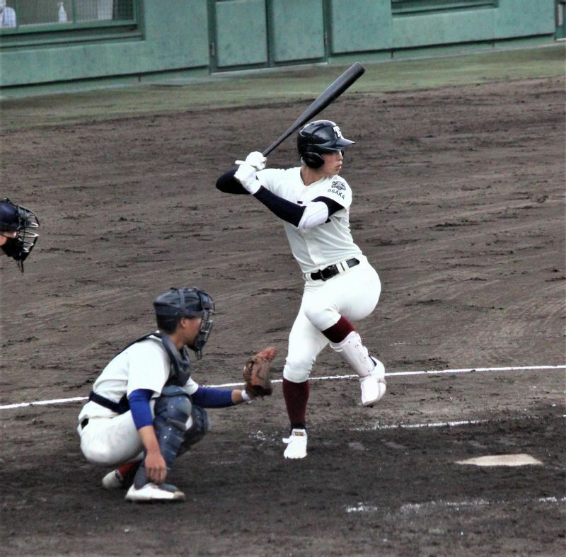 大阪桐蔭の新4番の花田は、186センチの恵まれた体格。昨秋の近畿大会では満塁弾も放っている（筆者撮影）