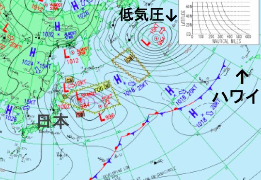 日本時間10日午前3時の天気図。気象庁