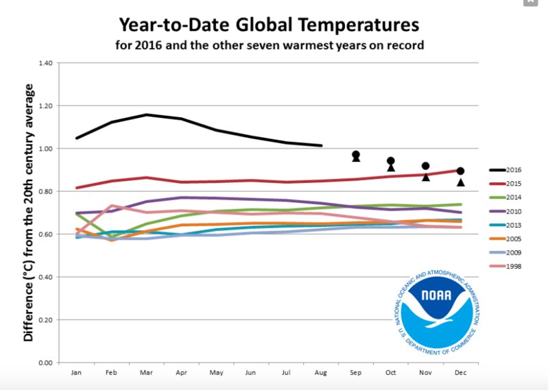 今年は去年よりも暑くなる可能性。NOAA