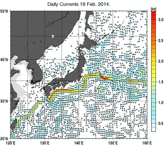 日本近海の海流の様子・気象庁資料