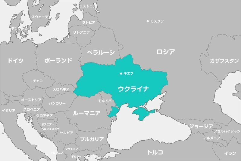 ウクライナ周辺の地図