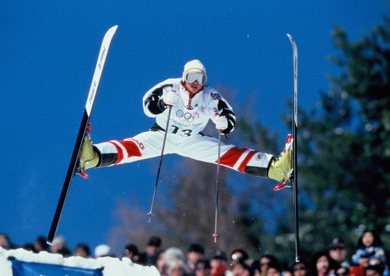 98年長野五輪でエアーを決める（写真：アフロ）