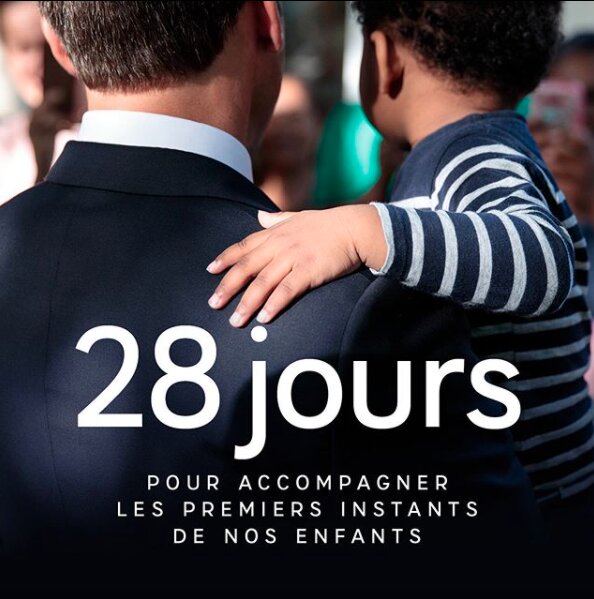 フランスのエマニュエル・マクロン大統領は、インスタグラムに投稿したビデオメッセージの中で、「『男の産休』を1か月に増加させる。このうち、7日間の取得を新しく父親となる全員に義務付ける」と発表した