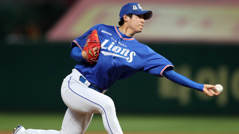 値下げ！◇韓国プロ野球「サムスン・ライオンズ」実着用ユニ
