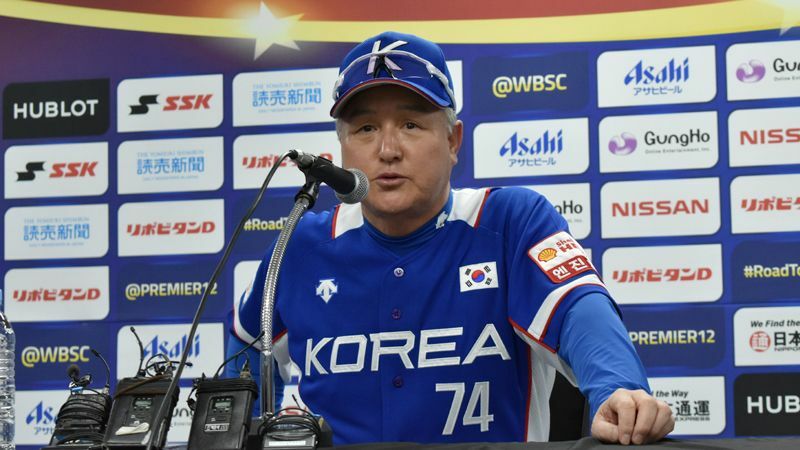 2019年のプレミア12での韓国代表キム・ギョンムン監督（写真：ストライク・ゾーン）