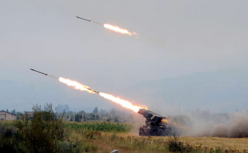 南オセチアの分離主義勢力を攻撃するジョージア軍（2008.8.8）