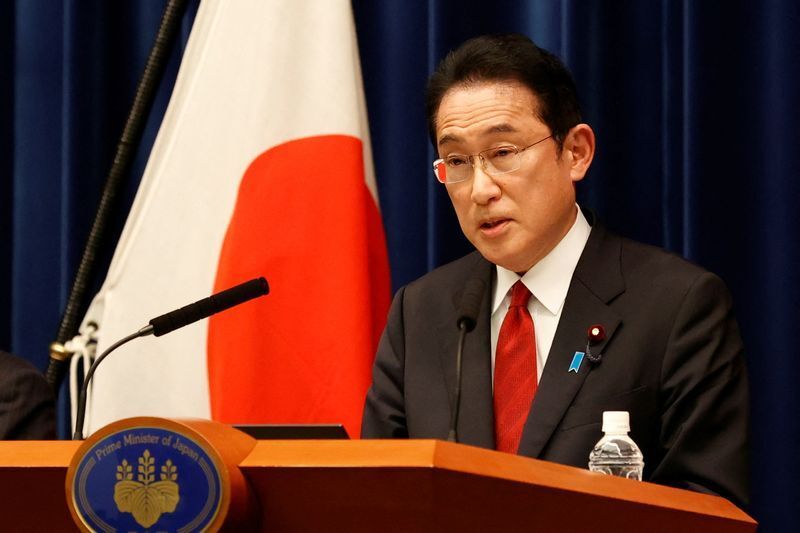 対ロシア追加制裁について発表する岸田首相(2022.4.8)