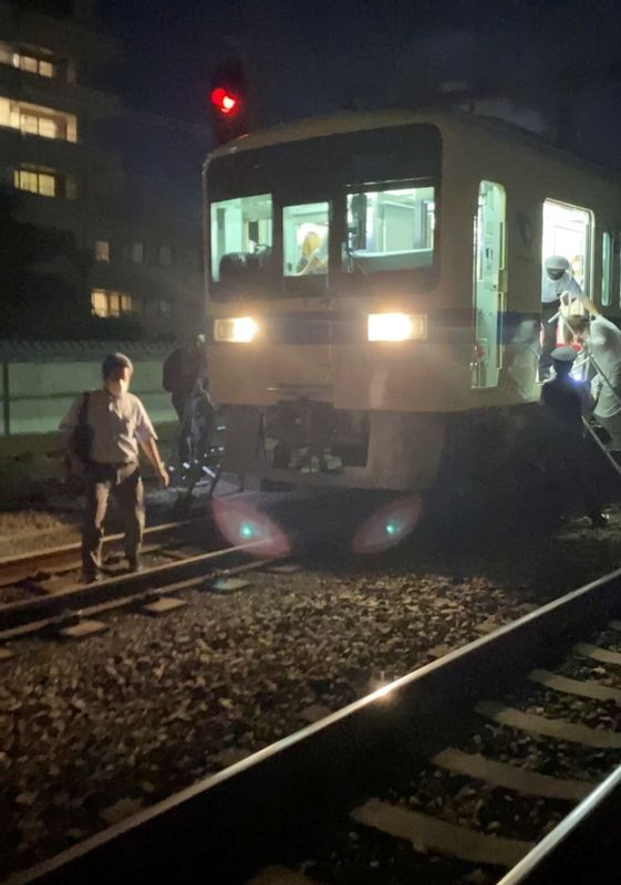 男性が牛刀を振り回して乗客を襲った小田急線の車両(2021.8.6)