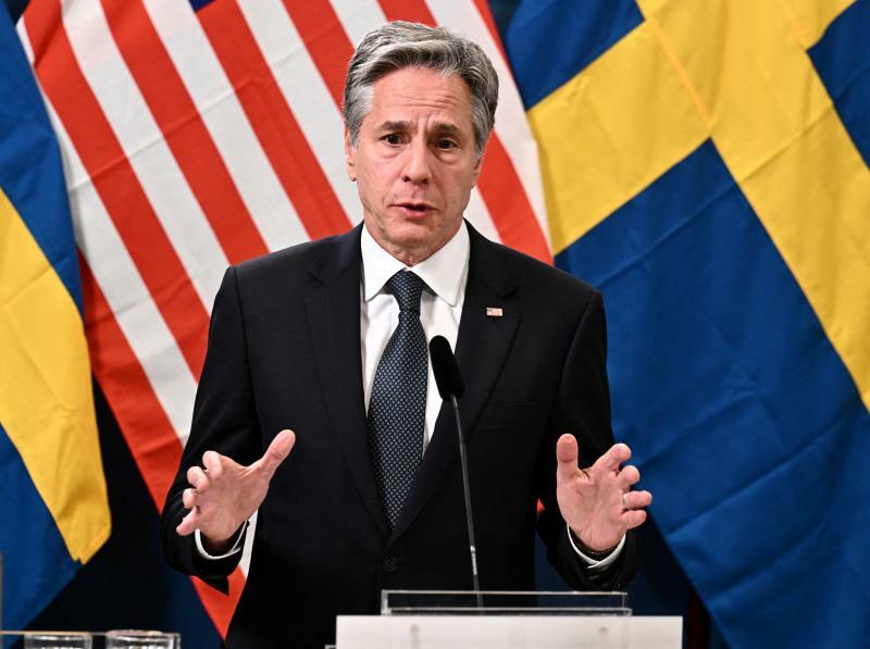 スウェーデンを訪問したアメリカのブリンケン国務長官（2023.5.30）。アメリカはスウェーデンのNATO加盟を支持しているが、それだけにトルコとの対立に懸念を示してきた。