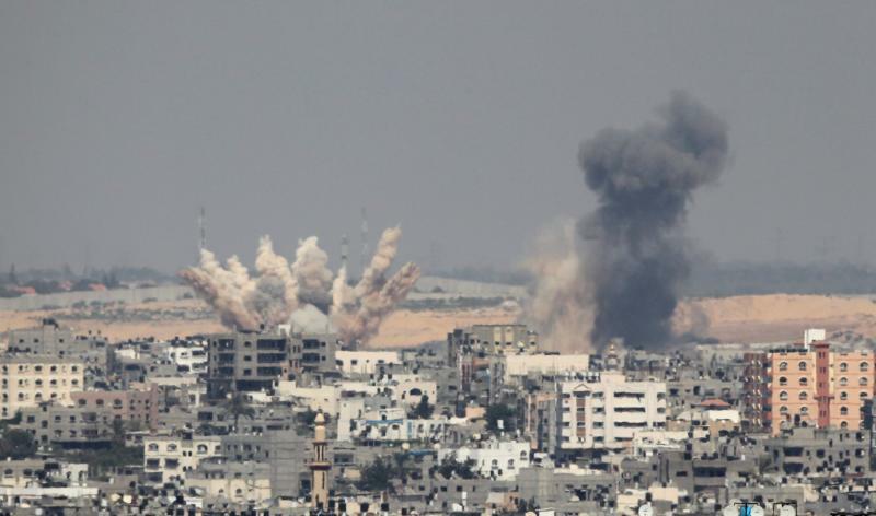ガザに対するイスラエルの空爆（2014.8.23）。この衝突でパレスチナ側だけで1462人以上の民間人が死亡した。