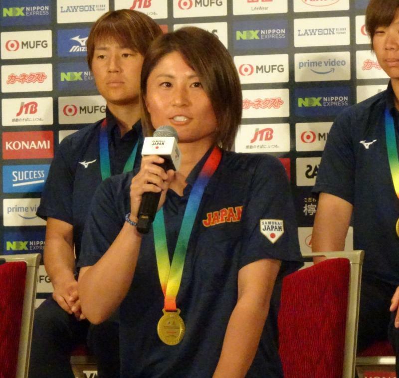 もう一人の侍ジャパン女子日本代表主将、出口彩香選手