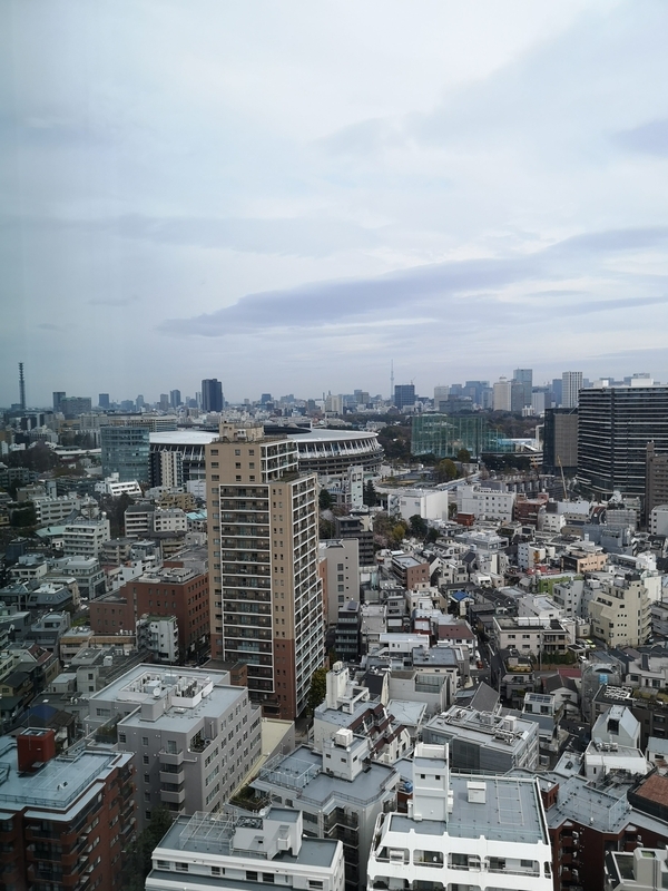 立派なオリンピックスタジアムが姿を現した東京の街だが(画像・筆者撮影)