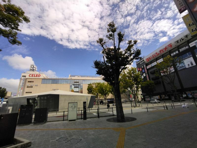 山交百貨店は2019年9月30日に閉店し、跡地にはヨドバシカメラが出店した。（画像・筆者）