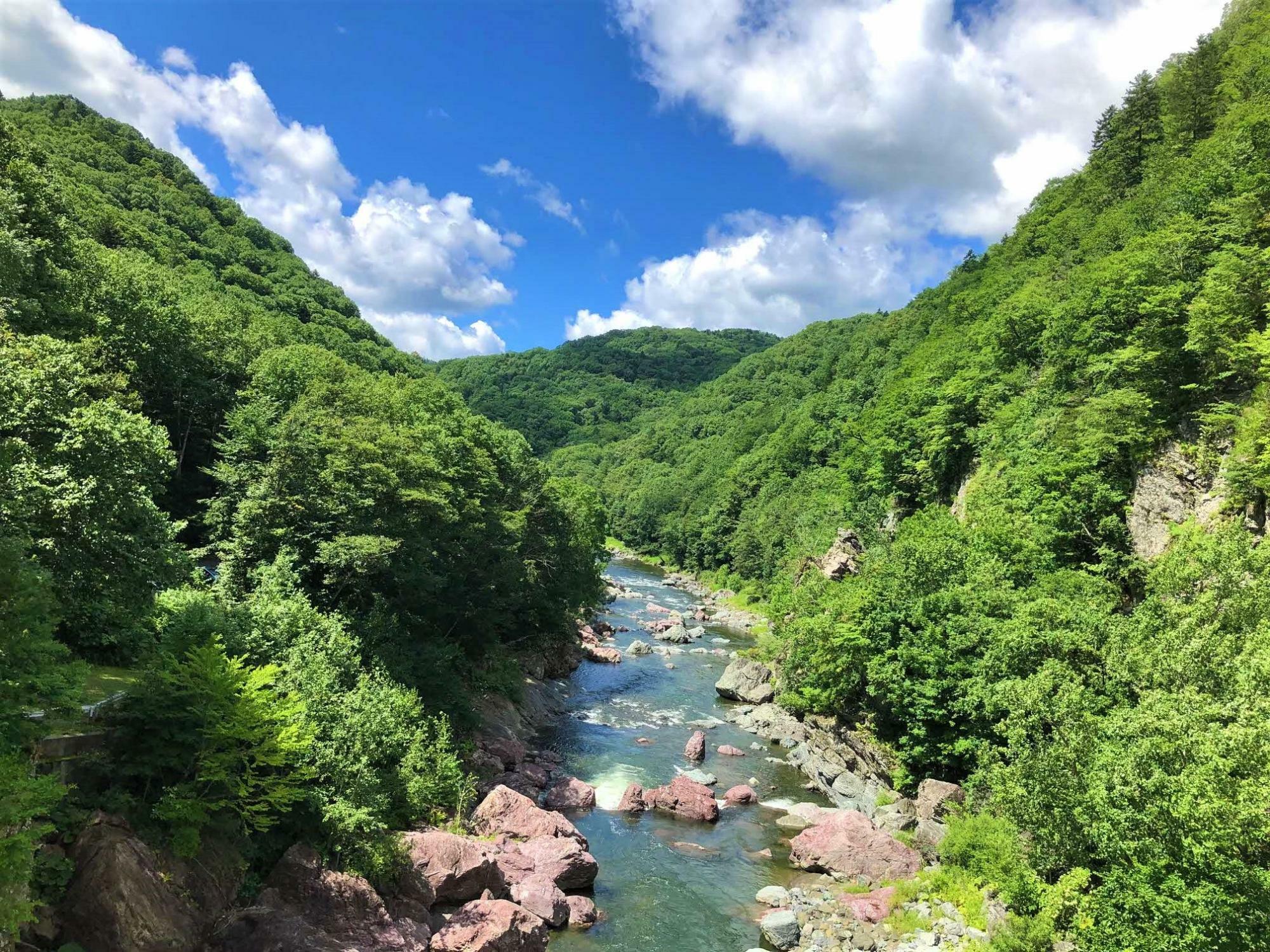 雄大な自然美が息づくー赤岩青厳峡、静寂と力強さが響き合う絶景（企画商工課提供）