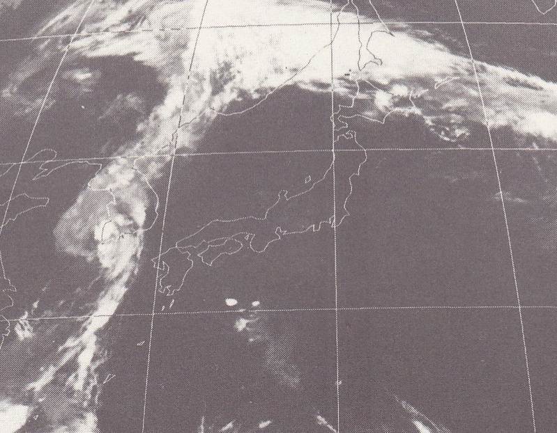 図２　昭和53年8月20日9時の「ひまわり」の赤外画像