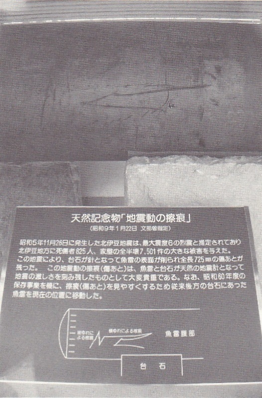 図2 天然記念物「地震動の擦痕」