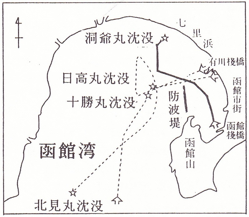 図1　青函連絡船の沈没位置