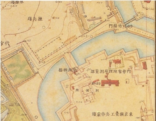 図3　東京の古地図（明治16年の皇居内）