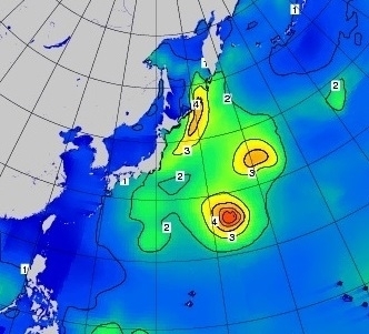 図２　外洋波浪実況図（平成29年7月24日21時）