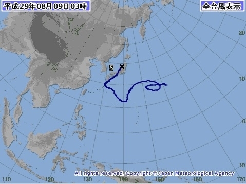 図１　台風５号の経路